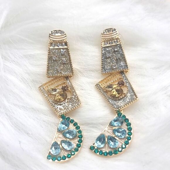 New BAUBLEBAR Salt ~ Tequila ~Lime Dangle Margarita Earrings - Picture 5 of 7